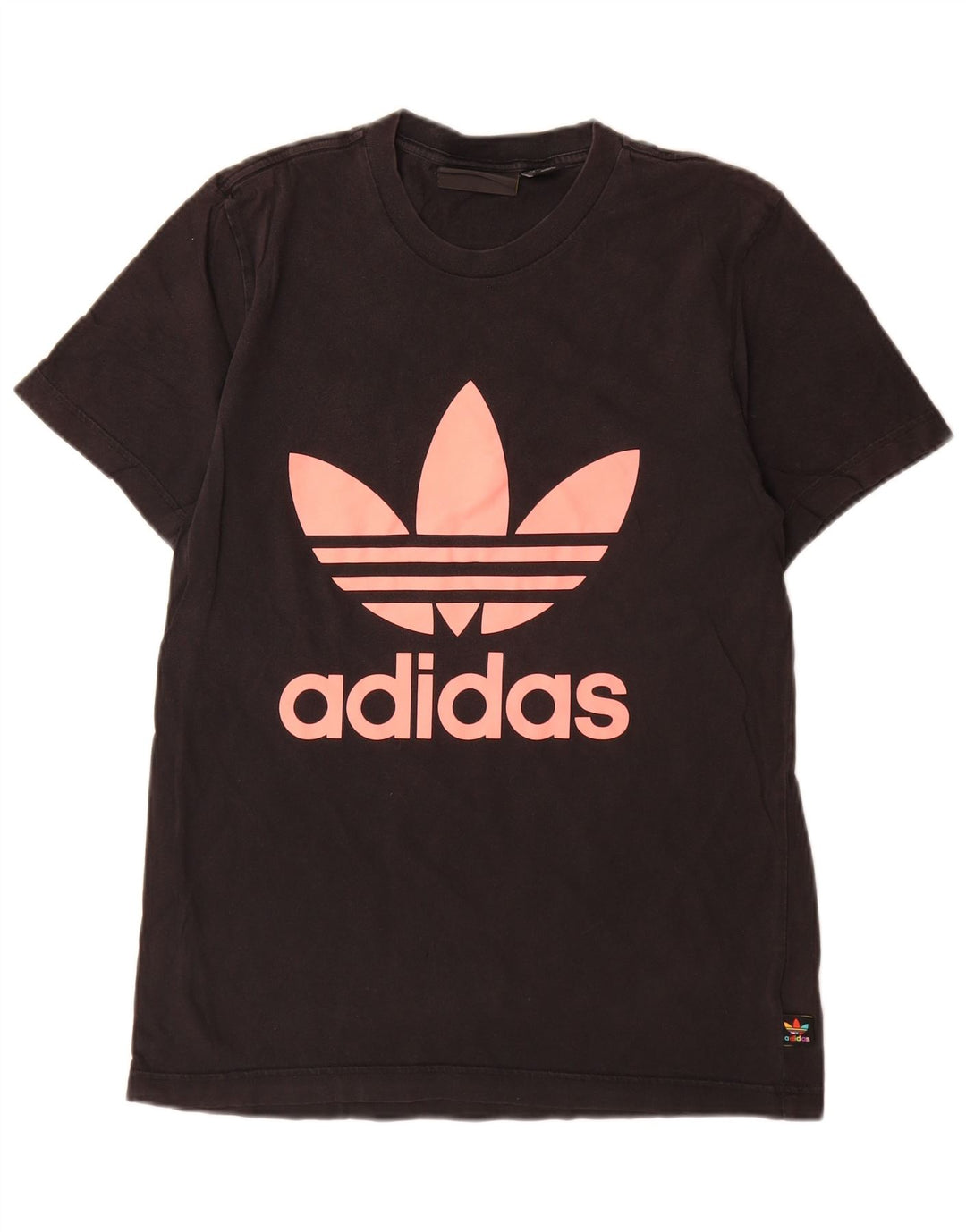 Camiseta feminina Adidas Pharrell Williams com estampa gráfica pequena de algodão preto