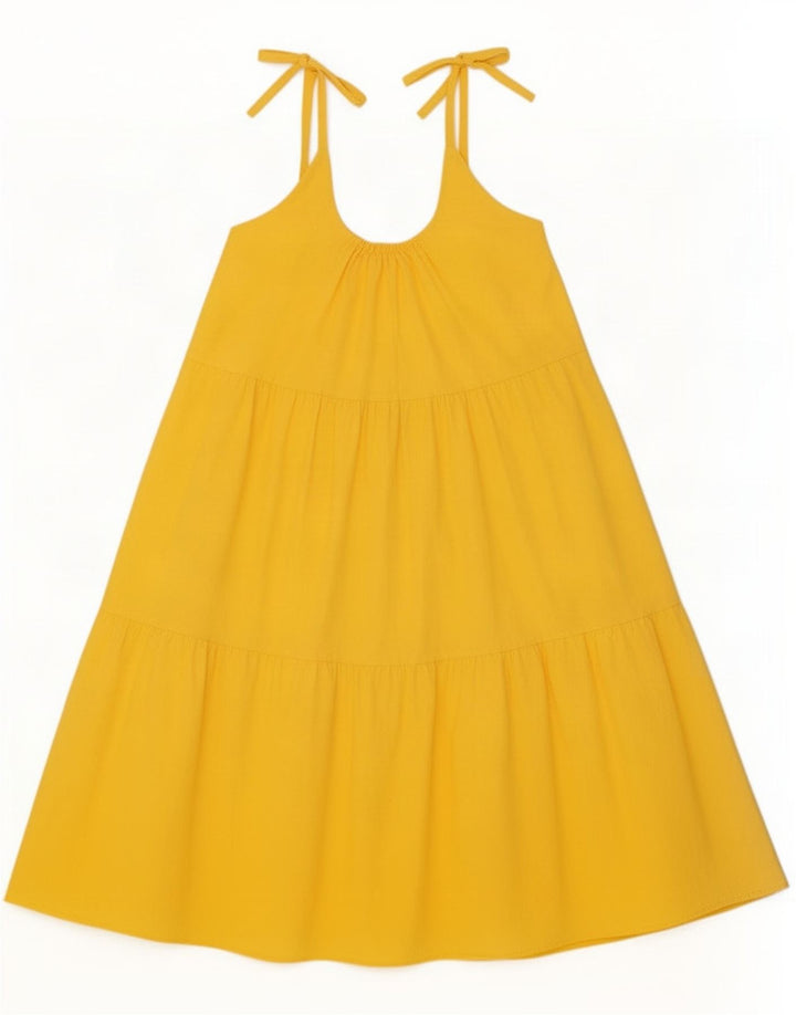 Vestido de verão feminino vintage Reino Unido 12 amarelo médio