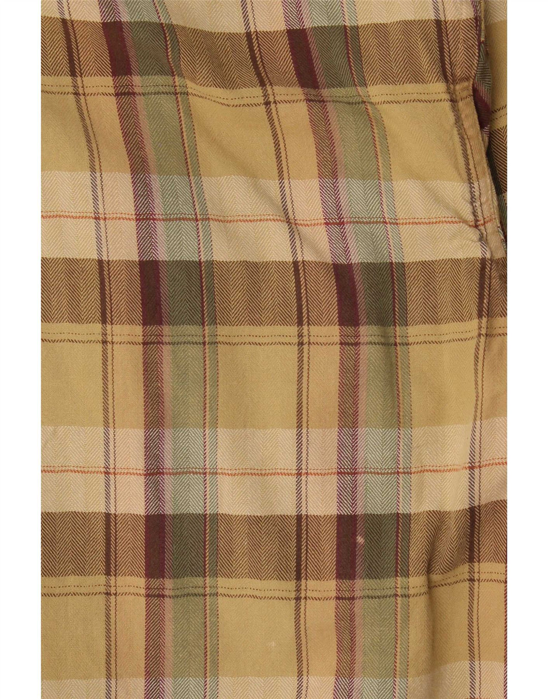 Camisa masculina de flanela Camel Active grande xadrez bege