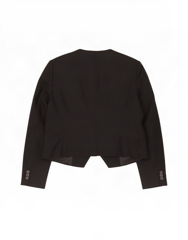 Jaqueta blazer feminina Zara com 1 botão UK 18 XL preta viscose