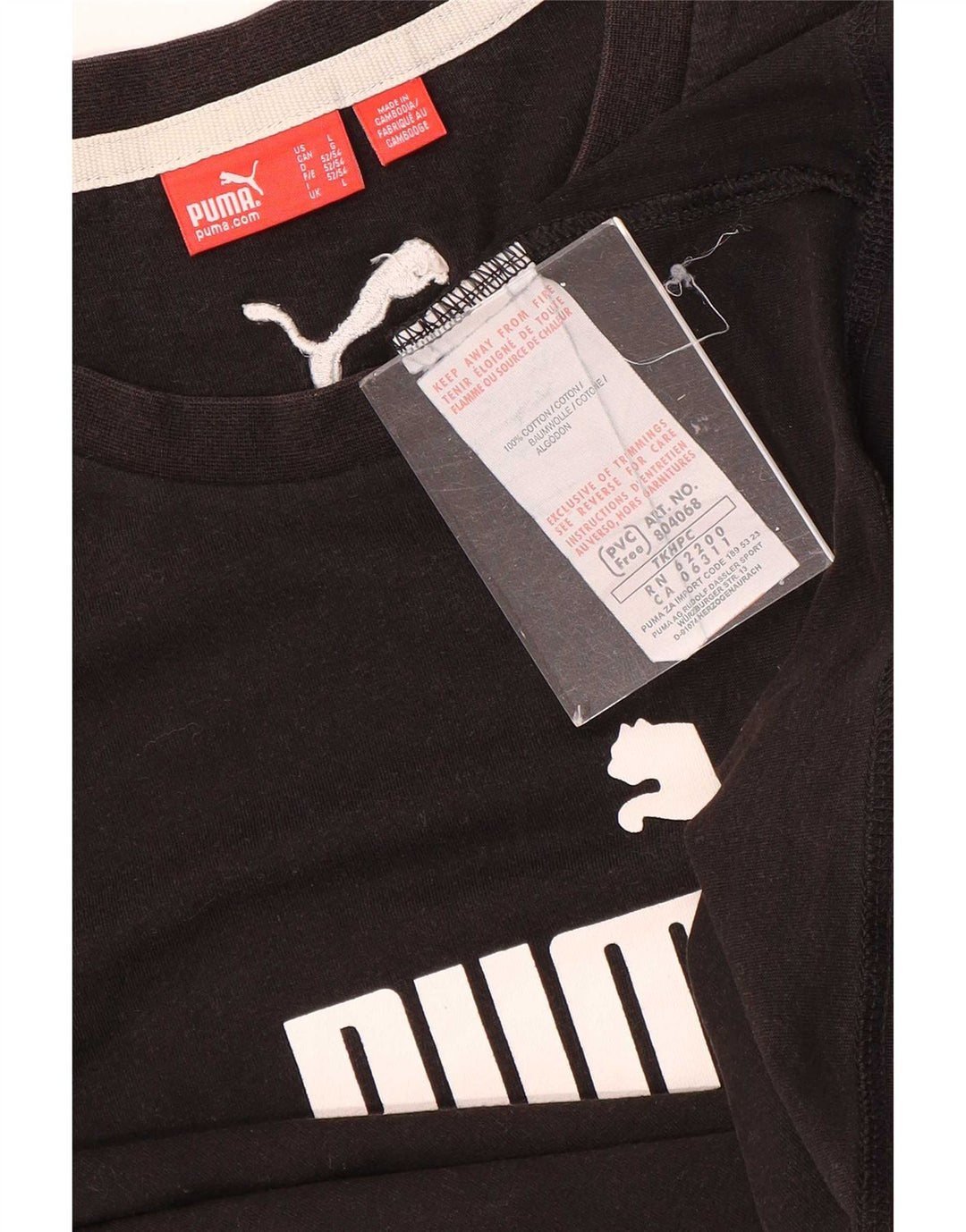 Puma Mens Graphic T-Shirt Top Grande Algodão Marrom