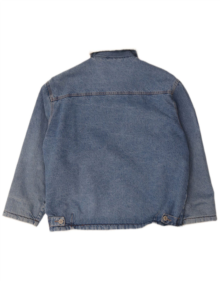 Jaqueta masculina Ritt Graphic Denim Sherpa Reino Unido 40 grande algodão azul