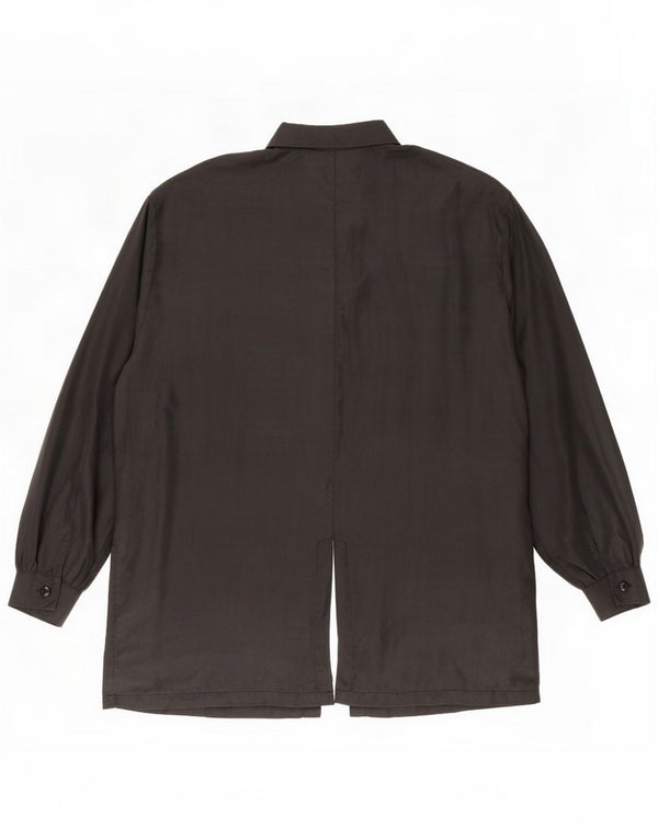 New Fast Womens Shirt Blusa EU 44 XL Black Silk