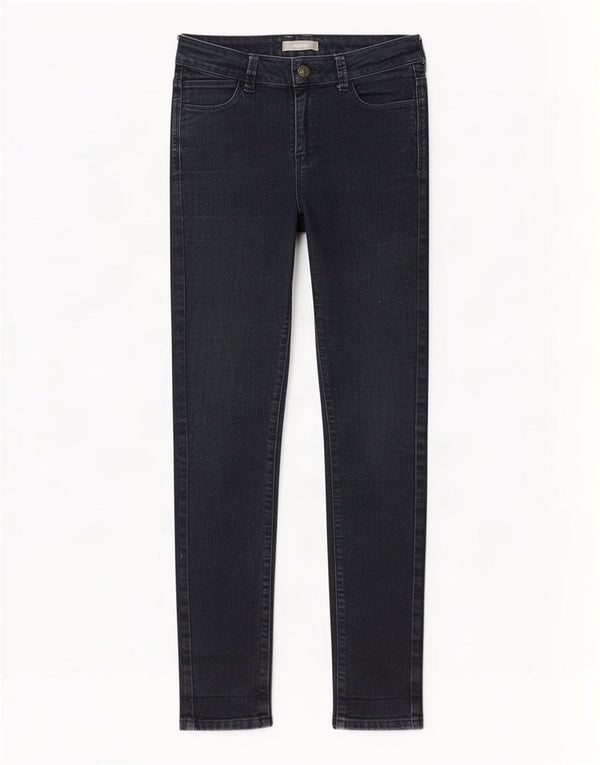 Jeans Marks & Spencer feminino Jegging UK 10 pequeno W30 L28 algodão azul marinho