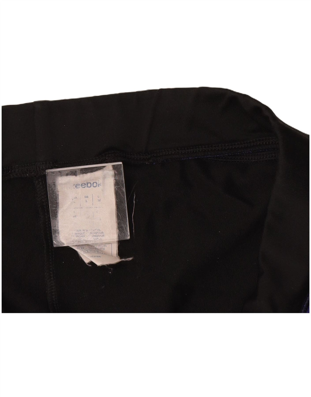 Calça de treino feminina REEBOK UK 14 grande poliéster preto