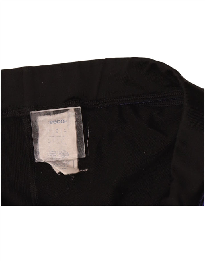 Calça de treino feminina REEBOK UK 14 grande poliéster preto