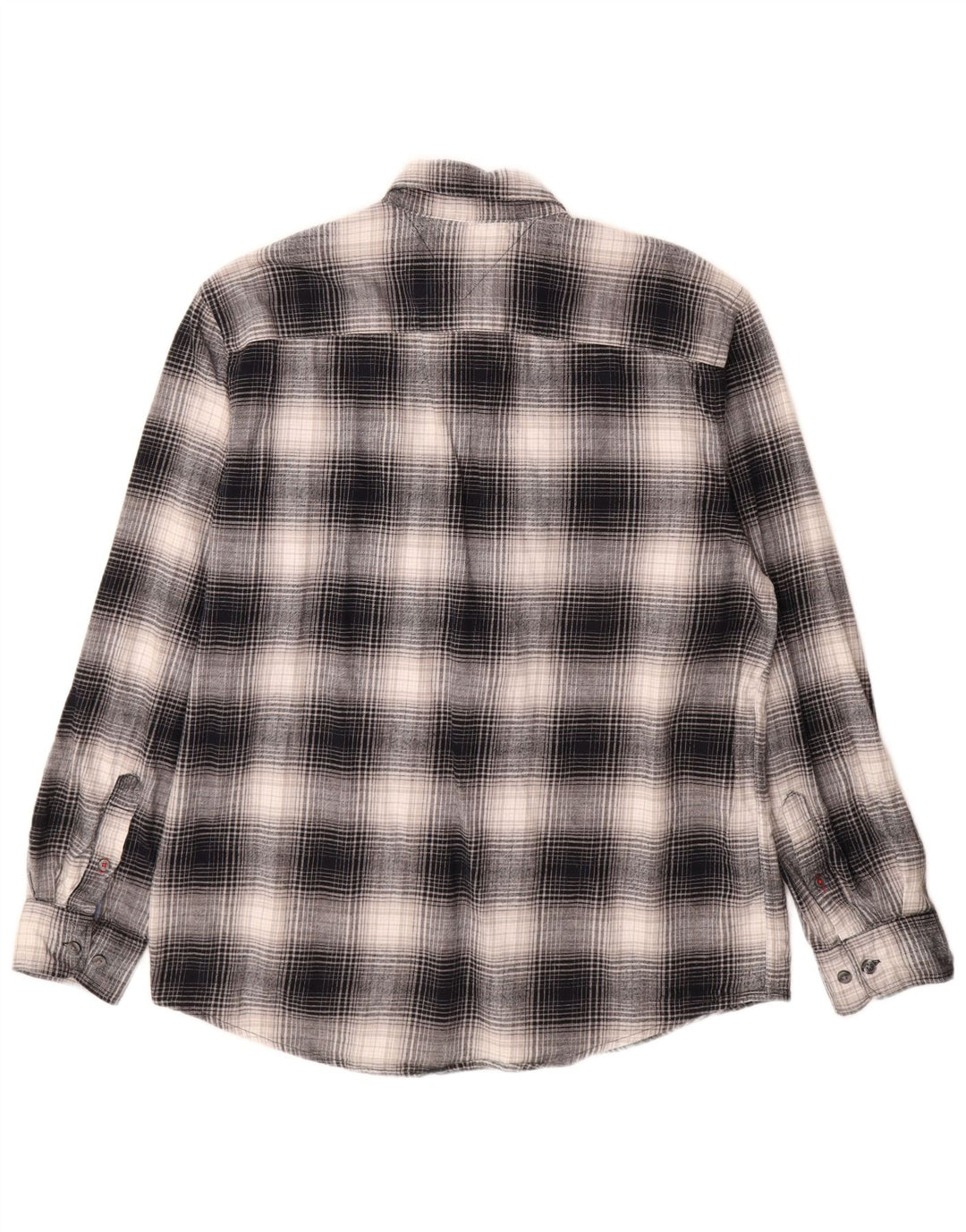 Camisa masculina de flanela Tommy Hilfiger Regular Fit XL cinza xadrez algodão