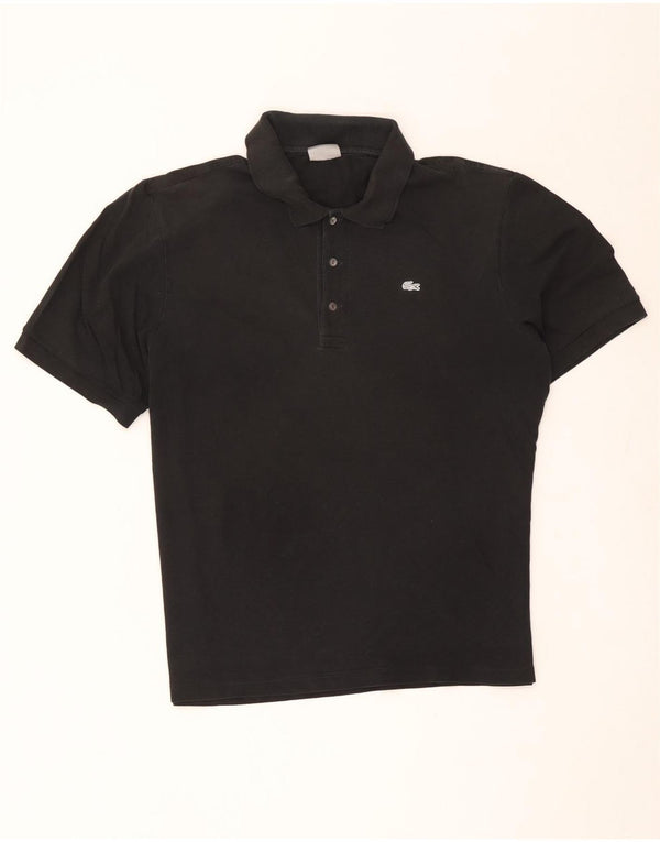 Camisa polo masculina Lacoste tamanho 8 3XL algodão preto