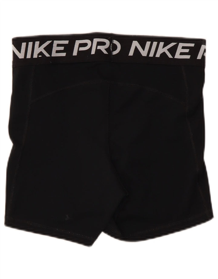 Nike Womens Dri Fit Graphic Sport Shorts UK 12 Médio Preto Poliéster