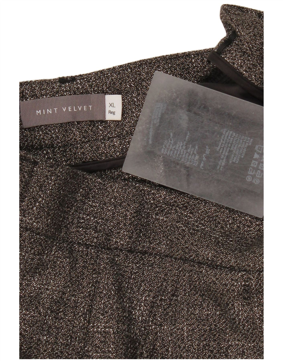 Calça cargo feminina MINT VELVET XL W36 L30 poliéster manchado cinza