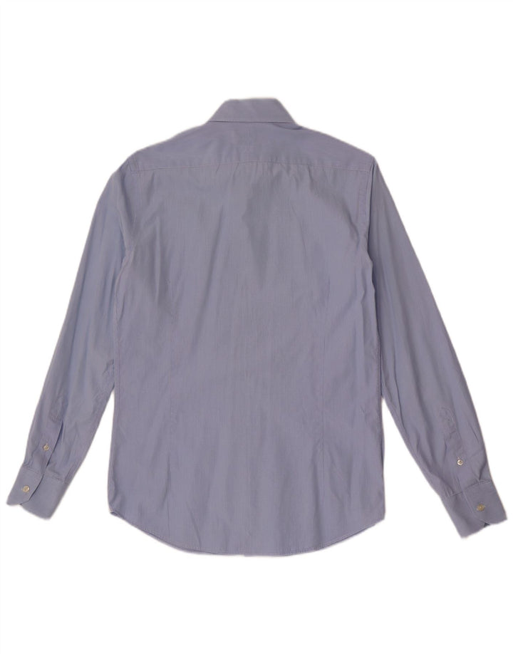 Camisa masculina MASSIMO DUTTI tamanho 38 38 risca de giz azul médio