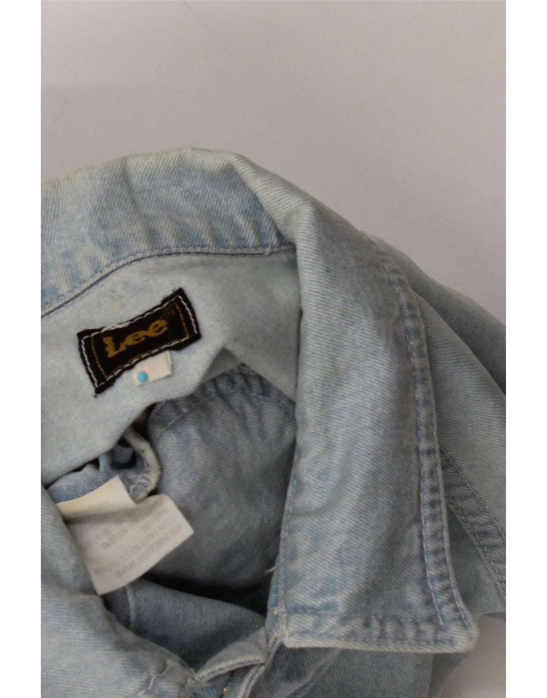 Colete jeans feminino LEE UK 14 grande algodão azul