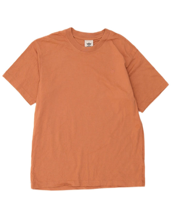 Adidas Mens Camiseta Top Médio Algodão Marrom