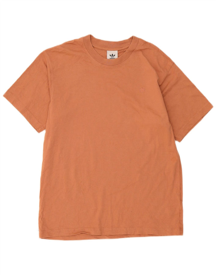 Adidas Mens Camiseta Top Médio Algodão Marrom