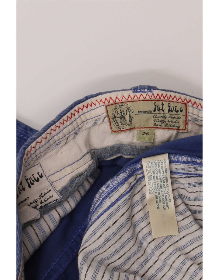 Shorts Chino Masculino Fat Face W36 Grande Algodão Azul