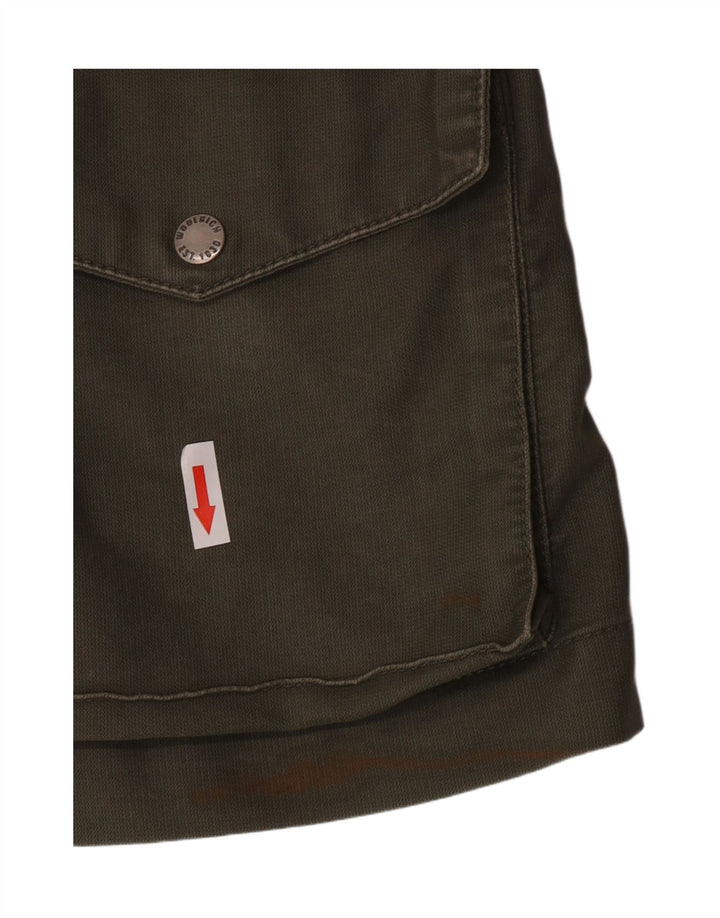 Jaqueta militar masculina Woolrich UK 40 grande algodão cáqui