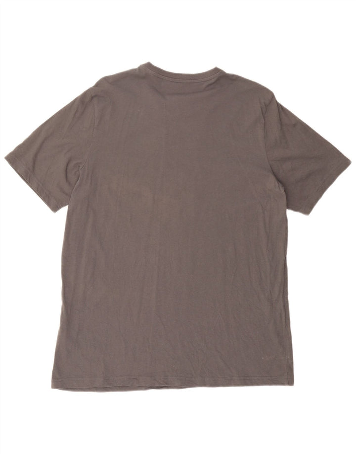 ADIDAS Camiseta masculina gráfica grande algodão cinza