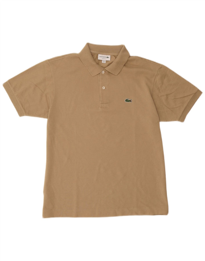 Camisa polo masculina Lacoste Classic Fit tamanho 4 algodão bege médio