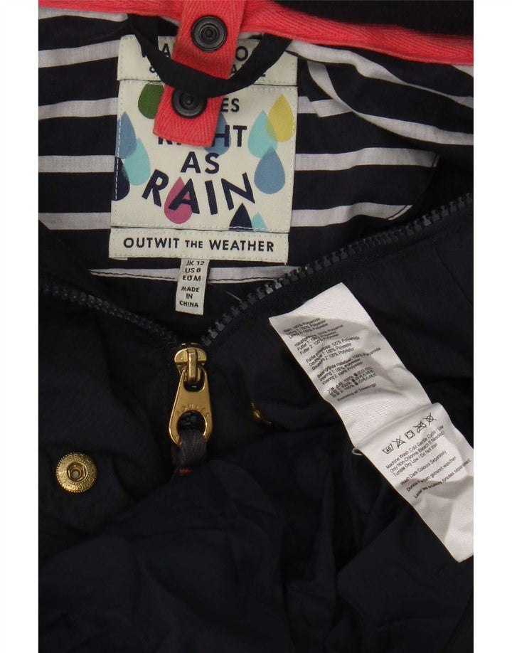 Jaqueta de chuva feminina Joules UK 12 médio azul marinho poliamida