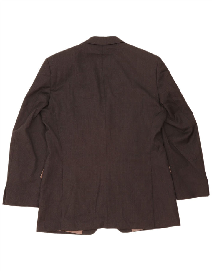 Jaqueta blazer masculina de 3 botões Hugo Boss IT 50 grande lã preta