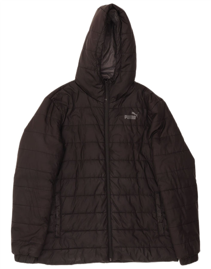 Jaqueta acolchoada com capuz masculina Puma UK 40 grande poliéster preto