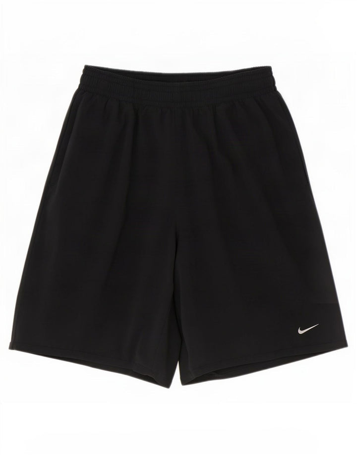 Shorts esportivos masculinos Nike médio preto poliéster