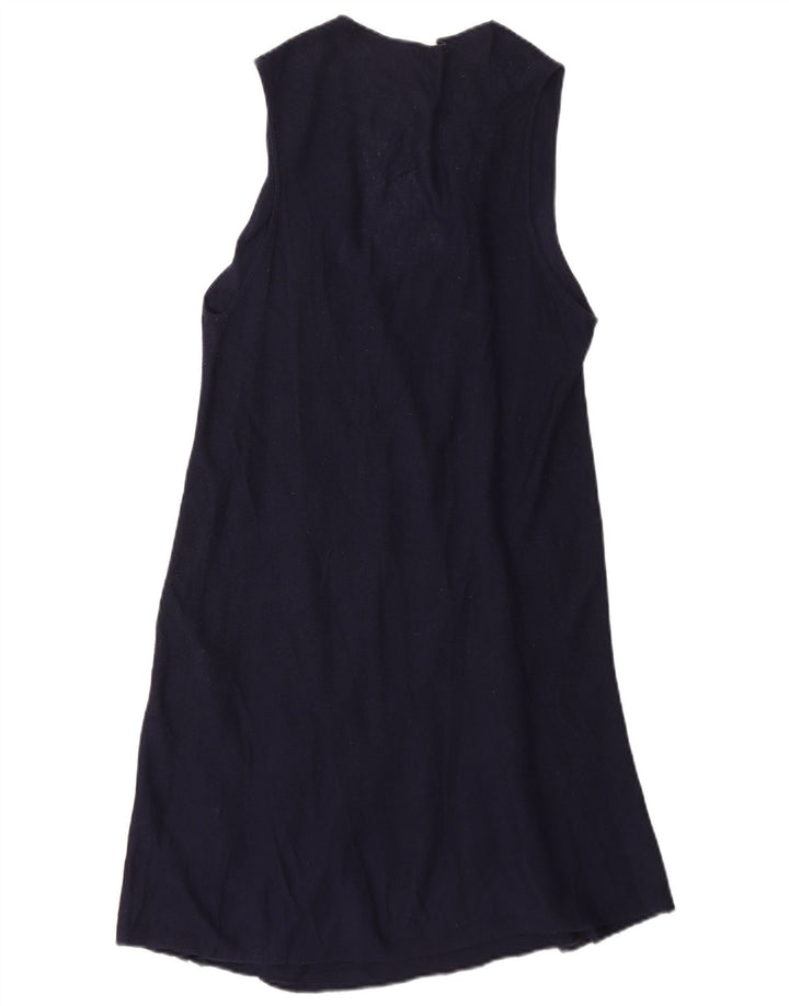 PHASE EIGHT Womens Longline Open Cardigan Sweater UK 12 Medium Navy Blue