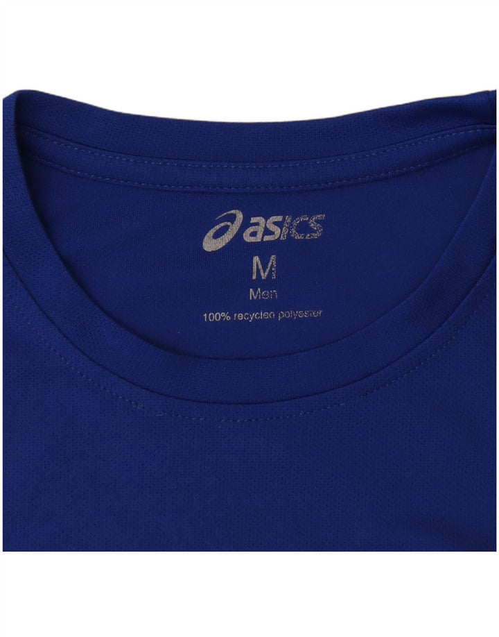 Camiseta Asics Mens London Graphic Top Médio Azul Poliéster