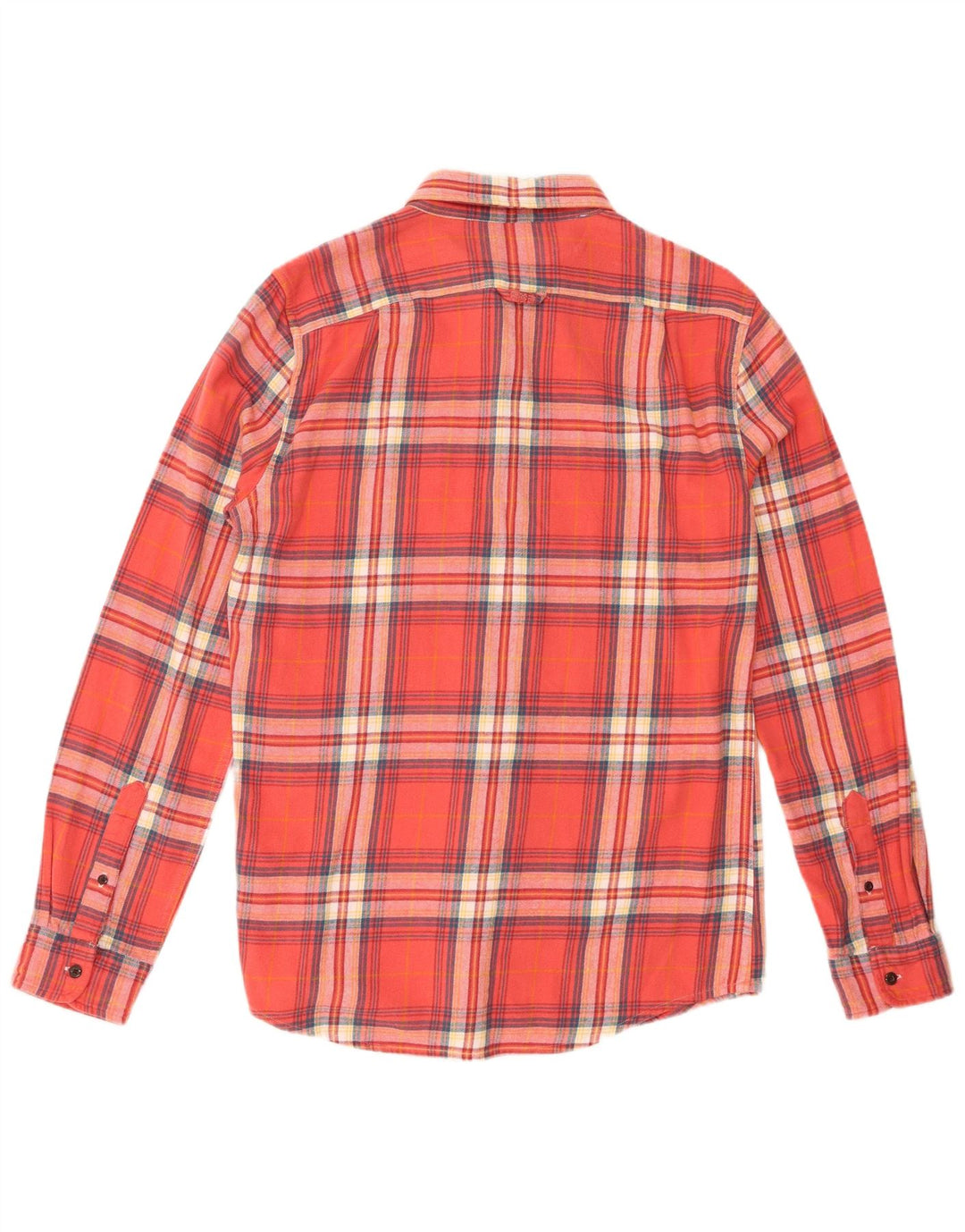 Camisa masculina de flanela Superdry grande algodão xadrez vermelho