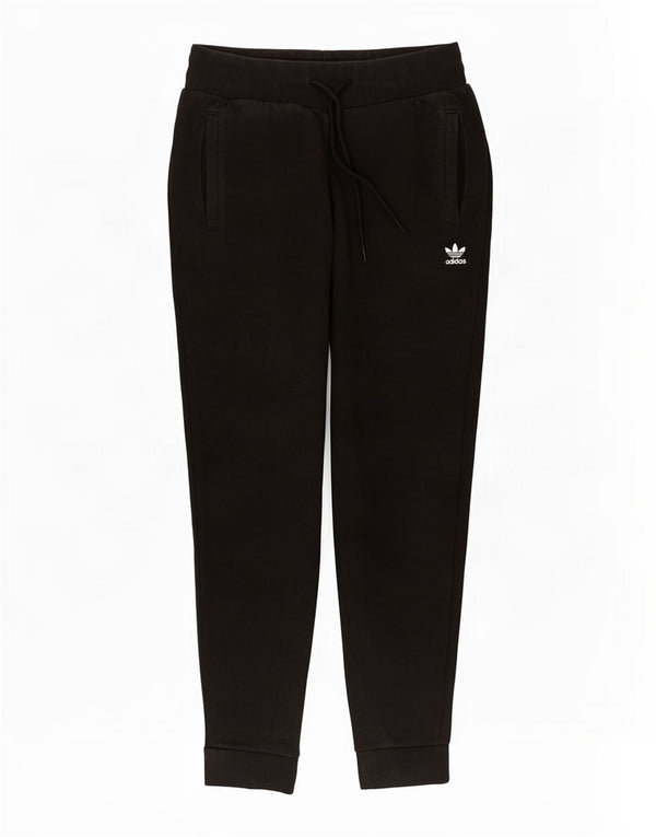 Adidas Womens Tracksuit Calças Joggers UK 8 Pequeno Algodão Preto