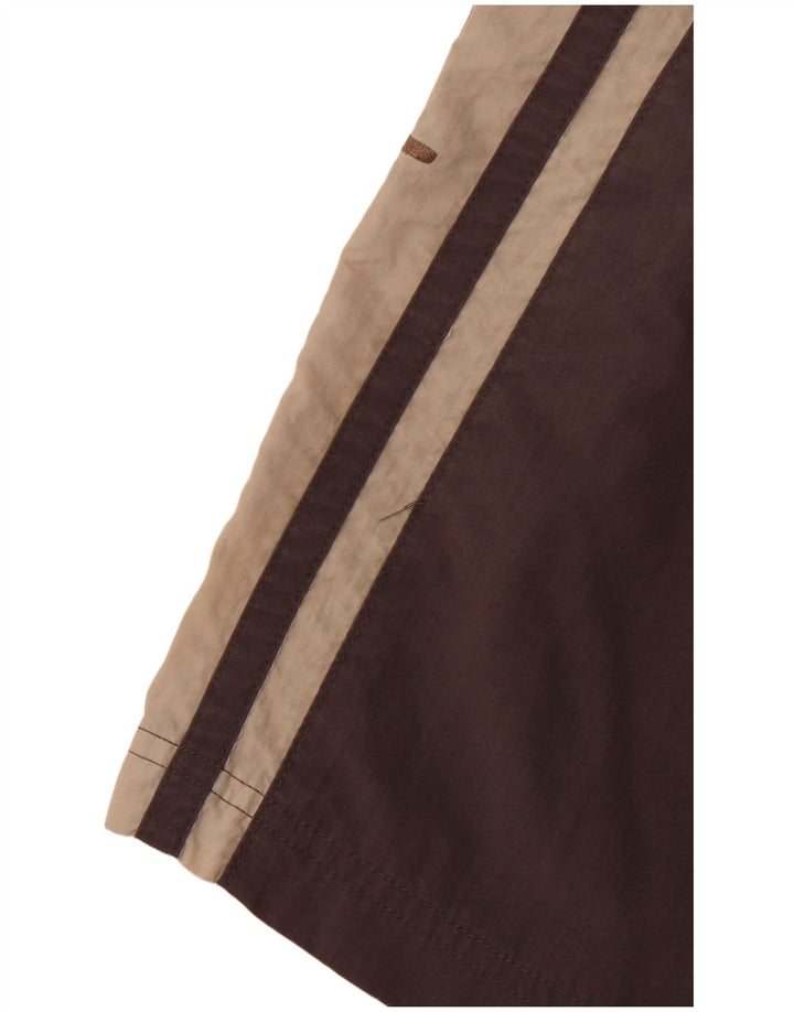 CHAMPION Shorts de natação masculino gráfico pequeno cinza colorblock poliamida