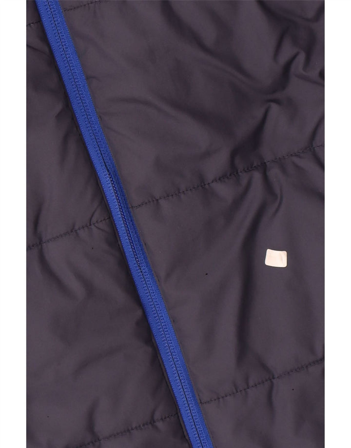 Jaqueta acolchoada com capuz Adidas meninos 13-14 anos azul colorblock poliéster