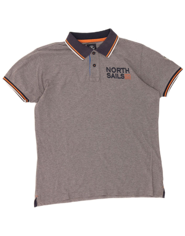 Camisa polo masculina North Sails Graphic XL cinza algodão