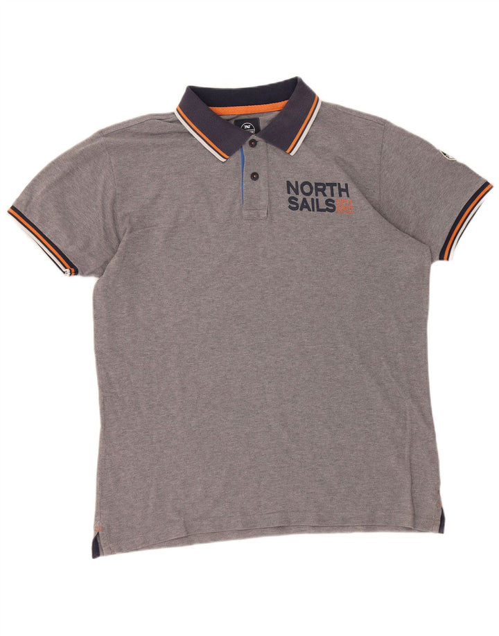 Camisa polo masculina North Sails Graphic XL cinza algodão