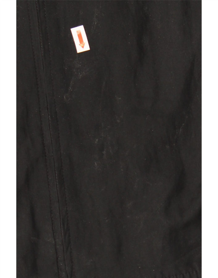 Adidas Womens Hooded Tracksuit Top Jacket UK 14 Grande Poliéster Preto