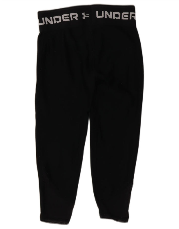 Under Armour Girls Graphic Capri Leggings 7-8 anos pequeno poliéster preto