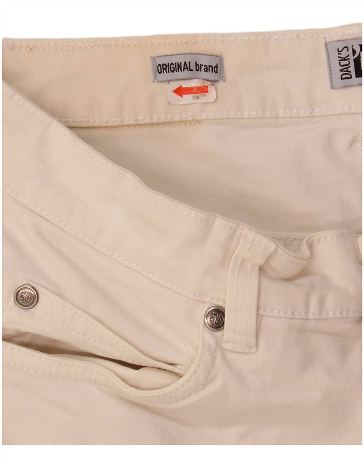 DACK'S Jeans Slim Feminino IT 42 Médio W28 L29 Algodão Branco