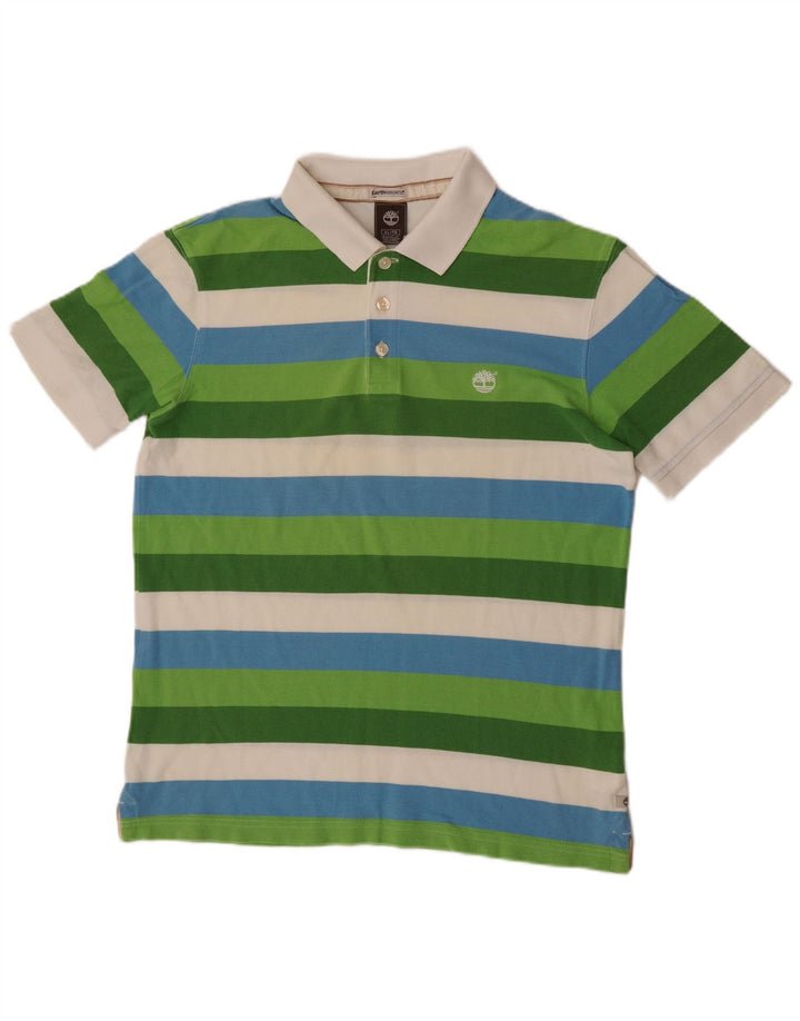 Camisa polo masculina Timberland Earthkeepers XL listrada multicolorida