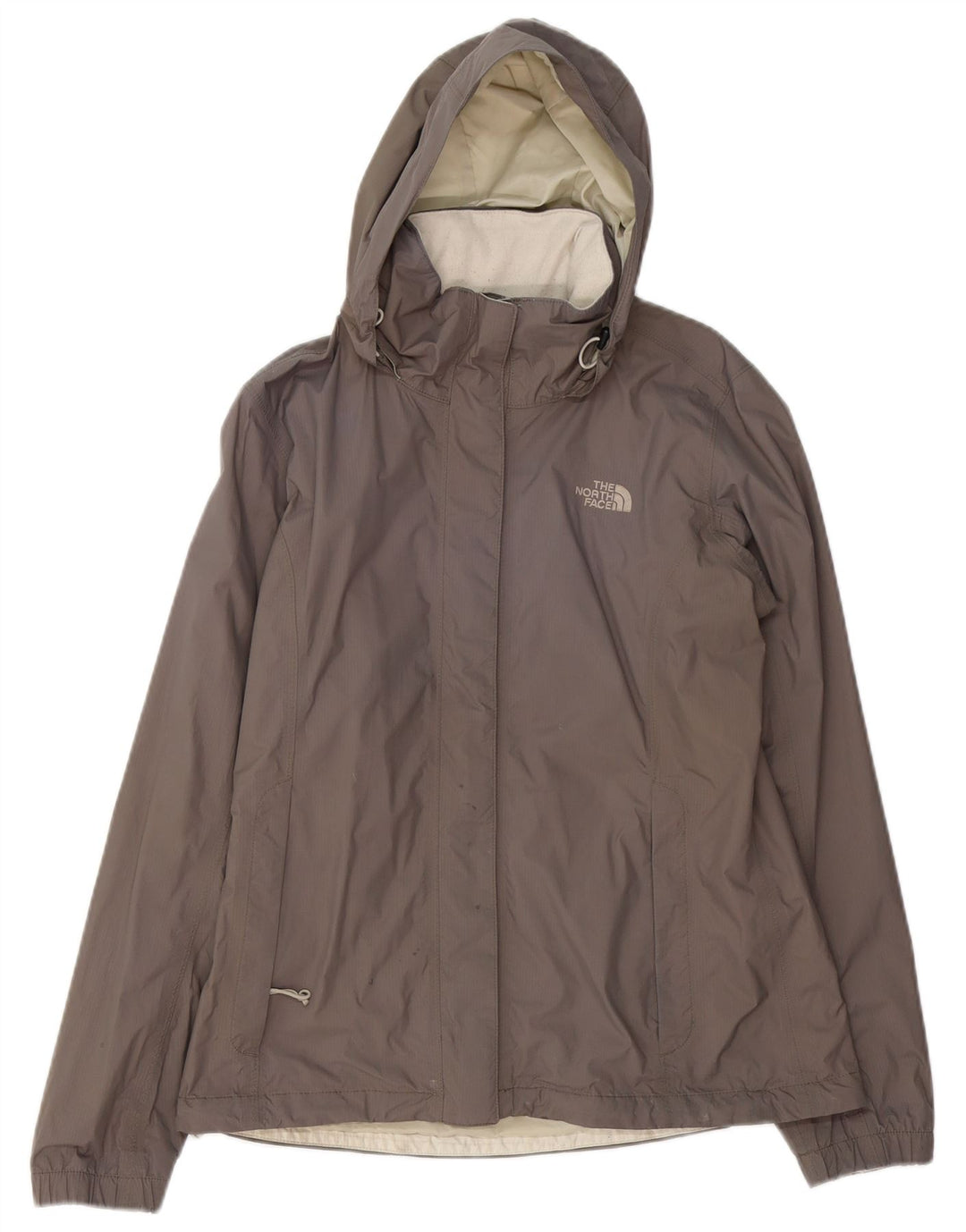 Jaqueta de chuva feminina com capuz THE NORTH FACE Hyvent Reino Unido 14 cinza médio