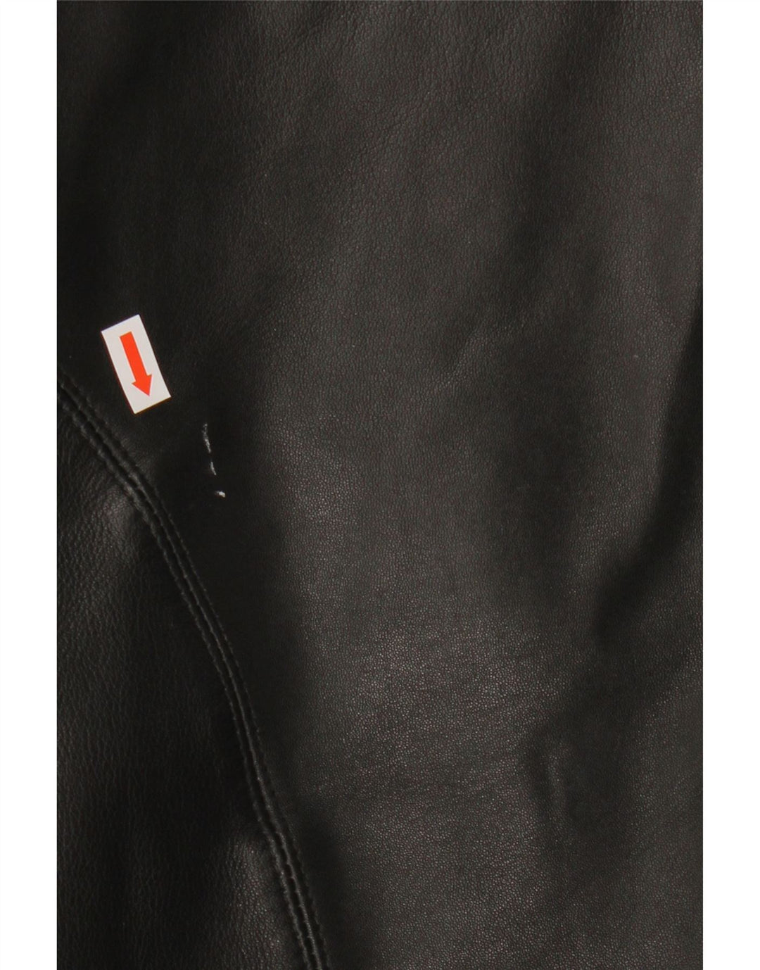 Jaqueta blazer de couro vintage feminina com 3 botões Reino Unido 14 couro preto grande
