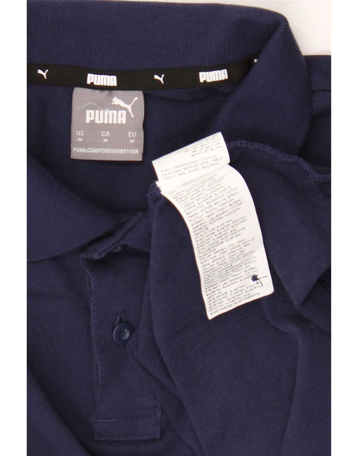 Camisa polo masculina Puma médio azul marinho algodão