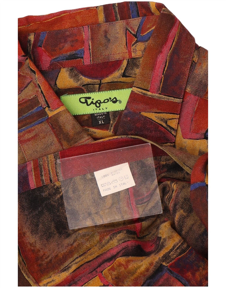 Camisa masculina de manga curta Tipo' S XL patchwork multicolorido