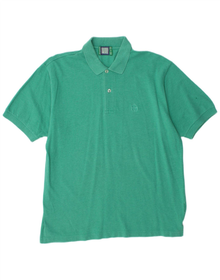 Camisa pólo masculina Sergio Tacchini grande algodão verde