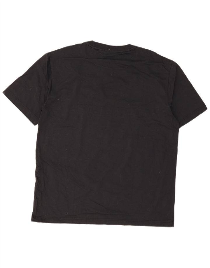 Camiseta masculina Tommy Hilfiger com estampa gráfica grande de algodão preto