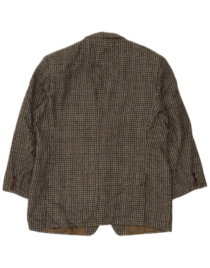 Jaqueta Marks & Spencer masculina St. Michael Blazer Reino Unido 44 XL verde Houndstooth