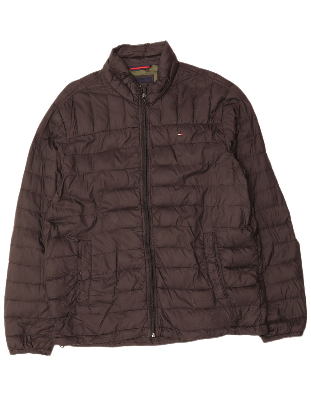 Jaqueta acolchoada masculina TOMMY HILFIGER Reino Unido 40 grande nylon preto