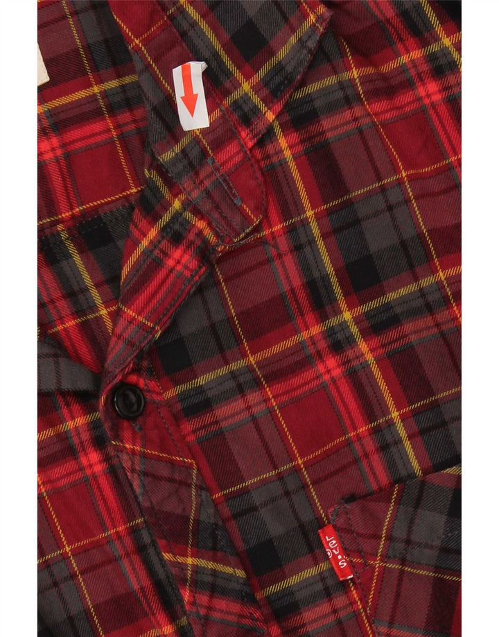 Camisa masculina de flanela Slim Fit Levi's XL vermelha xadrez