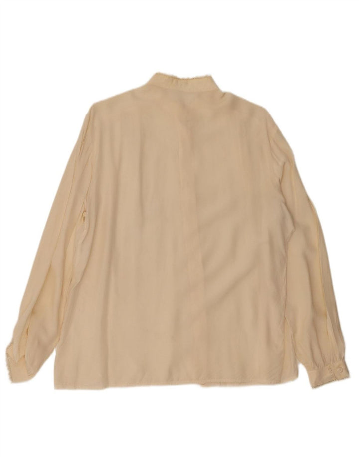 Blusa feminina VINTAGE UK 18 XL branco