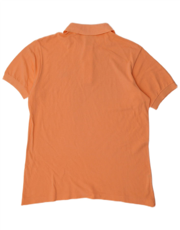 Camisa polo masculina Lacoste tamanho 5 grande algodão laranja