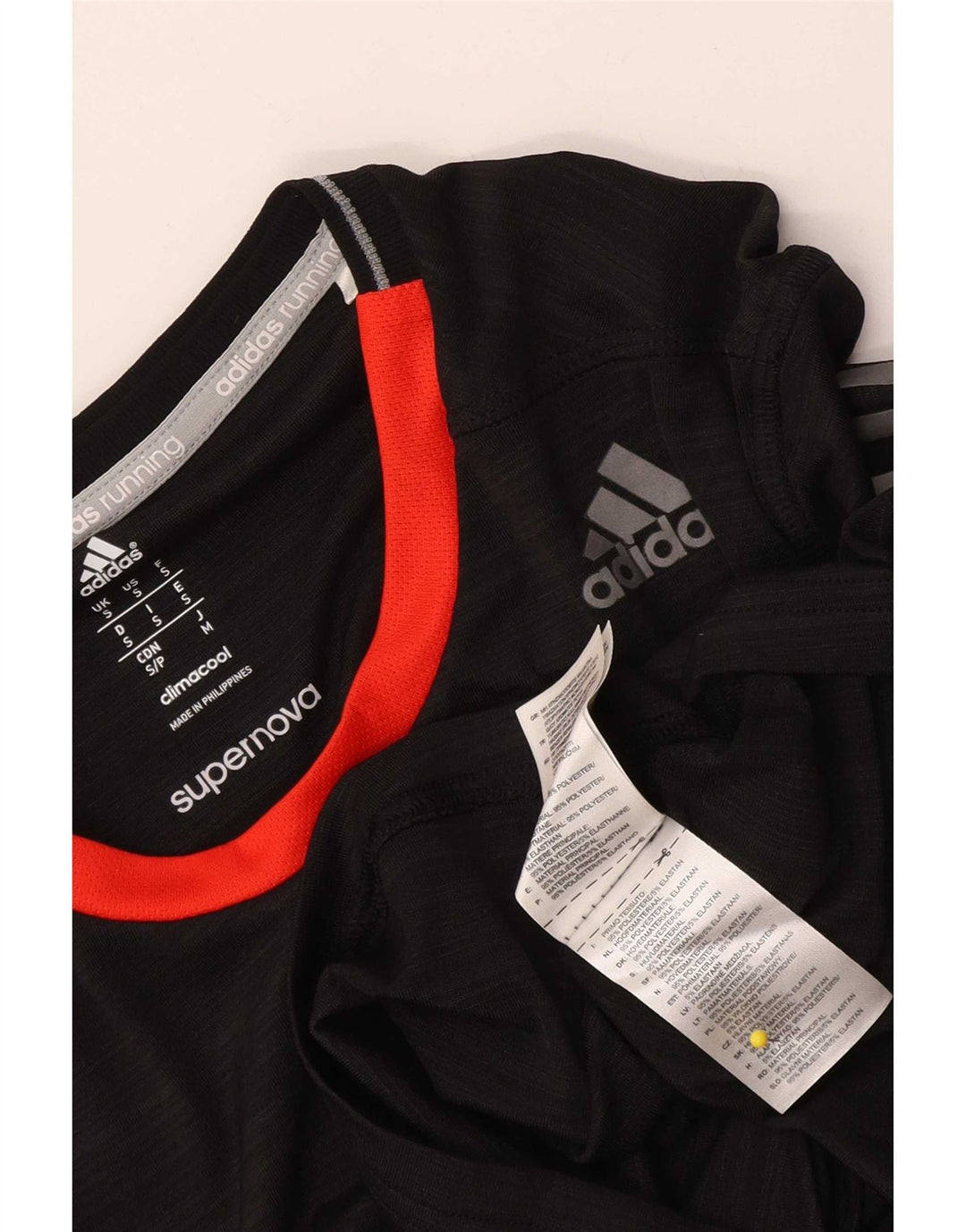 Adidas Masculino Climacool Top Manga Longa Pequeno Preto Colorblock Poliéster